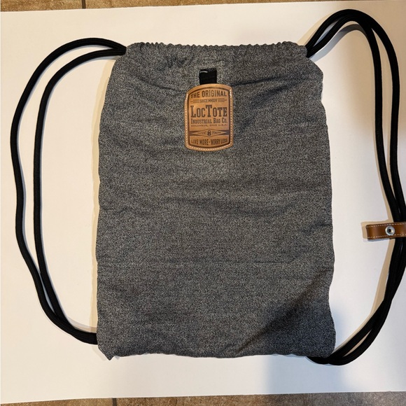 Gray Drawstring Backpack - Picture 1 of 9